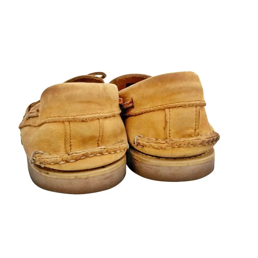 Timberland Tan Nubuck Leather Boat Shoes Coastal Prep Summer Dock Shoes Loafers